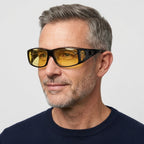 Gelbe Überbrille polarisiert für Brillenträger, mit Seitenschutz -    Zorenza
