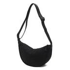 Schultertasche Stoff mit verstellbarem Gurt – Halbmond-Design -    Zorenza