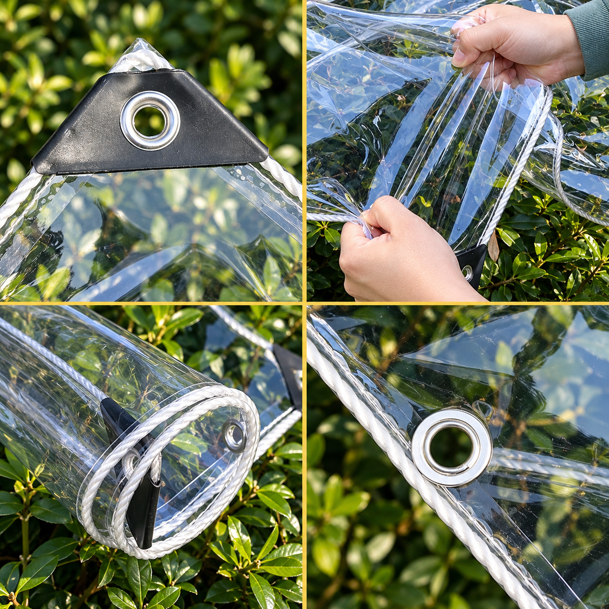 Schutzplane PVC transparent wetterfest -    Zorenza