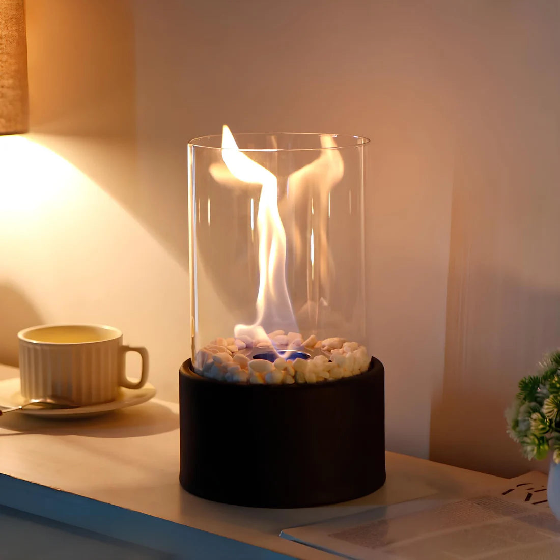 Tragbare Bioethanol-Tischfeuer-Laterne – Atmosphäre drinnen & draußen -    Zorenza