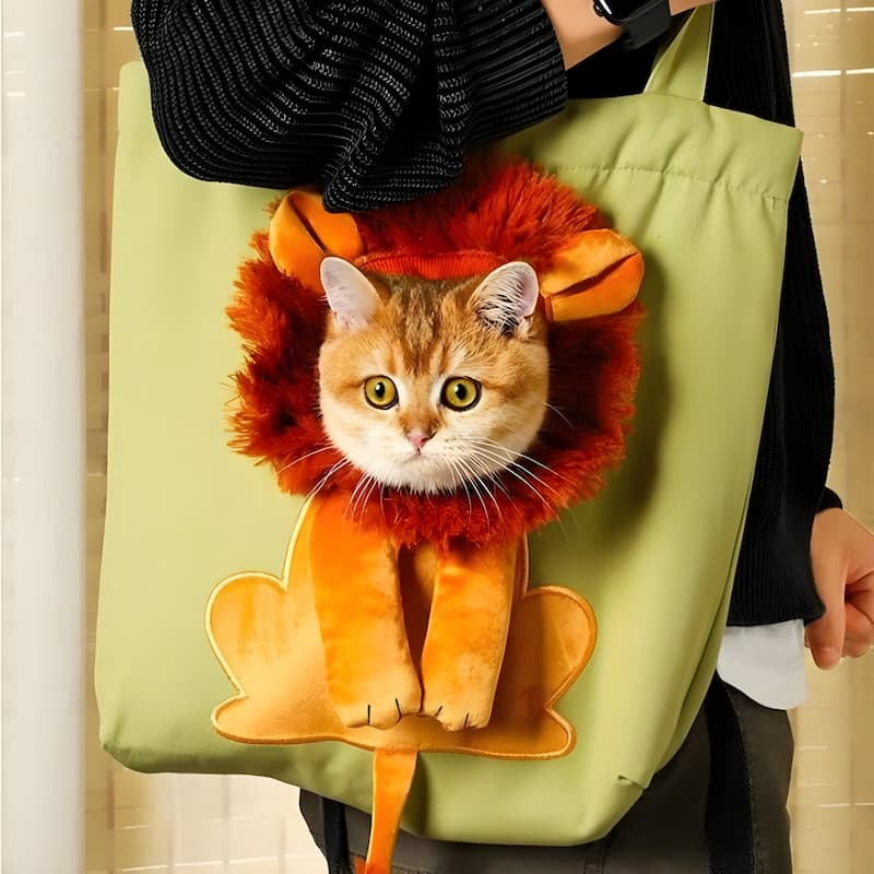 Pet door bag cotton canvas with head opening up to 7 kg – stress