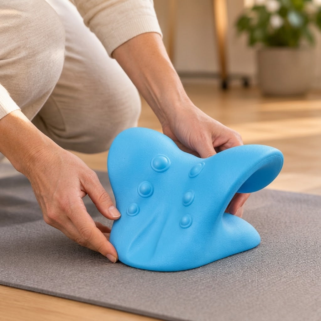 C-förmige Nackenstütze aus EVA mit Traktionsdesign, 21 × 16 × 11 cm -    Zorenza