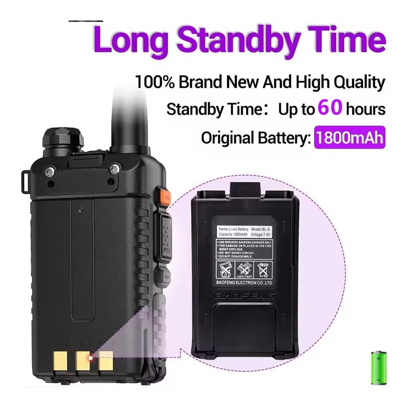 Handfunkgerät Dual Band UV-5R mit 8W Sendeleistung -    Zorenza