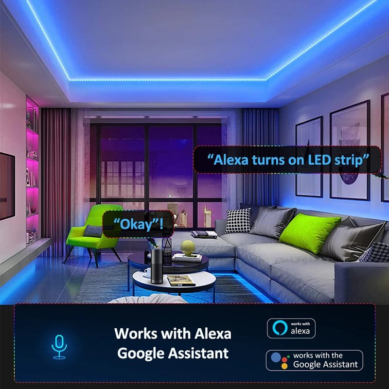 LED-Lichtstreifen flexibel – Musikreaktiv mit App-Steuerung -    Zorenza