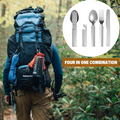 Campingbesteck 4-in-1 klappbar aus Edelstahl -    Zorenza
