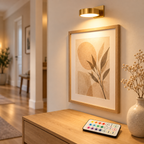 LED Bilderleuchte kabellos & magnetisch, 13 Farben RGB mit Fernbedienung, dimmbar, Timer, batteriebetrieben -    Zorenza