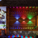 Solar-Wandleuchte mit Dual-Beam Effekt -    Zorenza