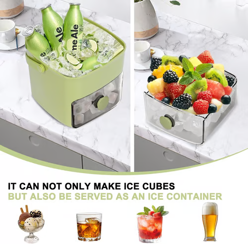 Eiswürfelbereiter mit Deckel und Aufbewahrungsbox -    Zorenza