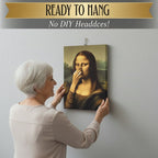 Badezimmer-Leinwandbild – Humorvoller Renaissance-Damen-Druck - Zorenza