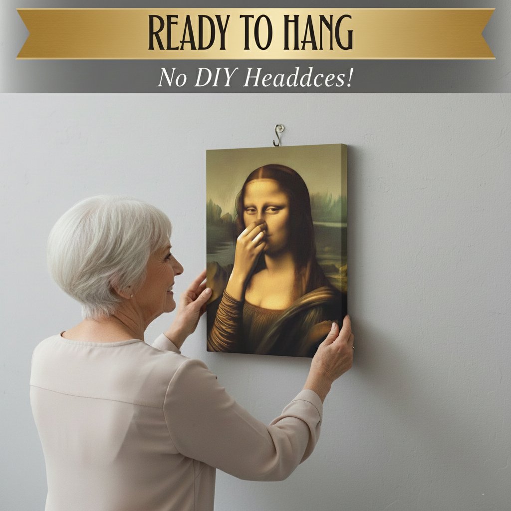 Badezimmer-Leinwandbild – Humorvoller Renaissance-Damen-Druck - Zorenza