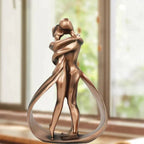 Umarmungs-Skulptur Paar Bronze – Dekorative Figur für Zuhause Zorenza