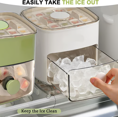 Eiswürfelbereiter mit Deckel und Aufbewahrungsbox -    Zorenza