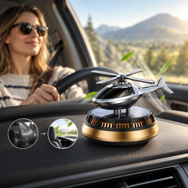 Solar-Autoduft mit rotierenden Rotorblättern -    Zorenza