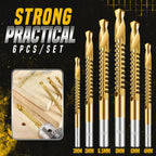 Spiralbohrer Set 6-teilig HSS Titan beschichtet 3-8 mm -    Zorenza