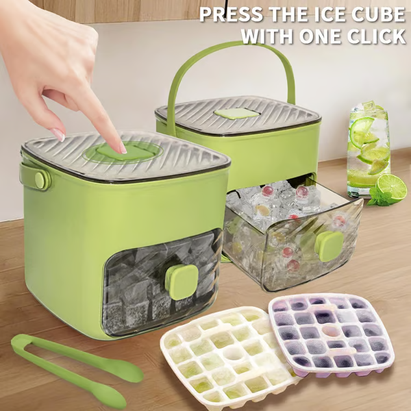 Eiswürfelbereiter mit Deckel und Aufbewahrungsbox -    Zorenza