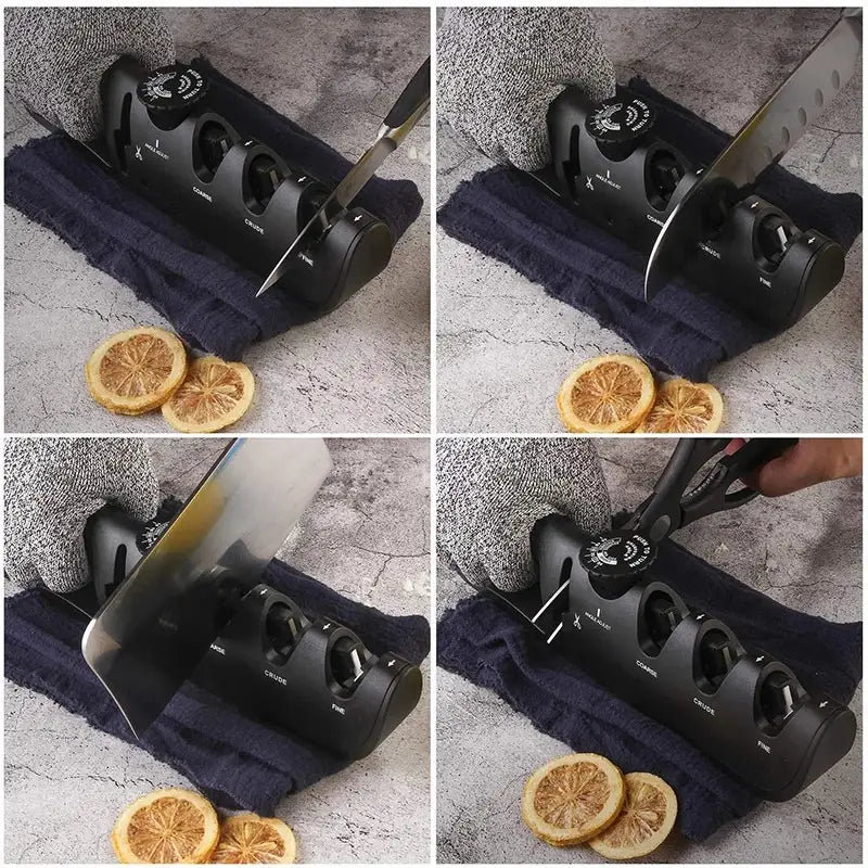 Messerschärfer 4-in-1 mit Scherenschlitz -    Zorenza