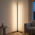 LED-Eckstehlampe 142 cm, dimmbar, 3 Lichtfarben, mit Fernbedienung -    Zorenza