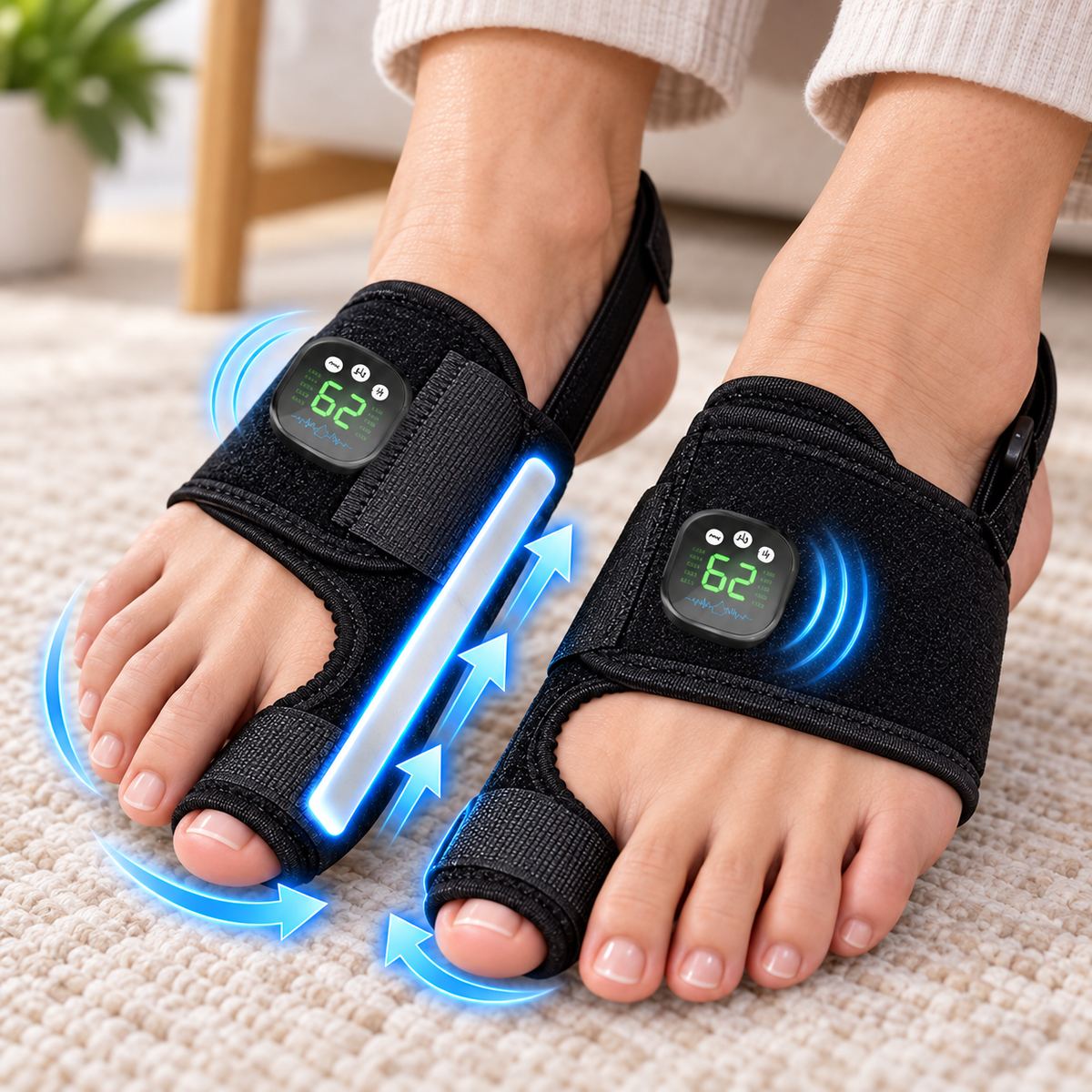 Zehenkorrektur-Bandage mit EMS-Stimulation für Ballenzehen -    Zorenza
