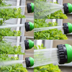 3-fach dehnbarer Gartenschlauch 7,5–60 m mit 7-Funktions-Sprühpistole -    Zorenza