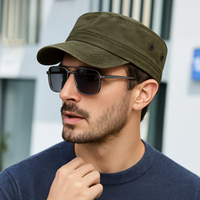 Militär Cap Baumwolle Flat Top mit verstellbarer Passform -    Zorenza