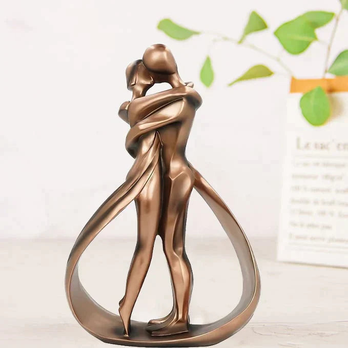 Umarmungs-Skulptur Paar Bronze – Dekorative Figur für Zuhause Zorenza