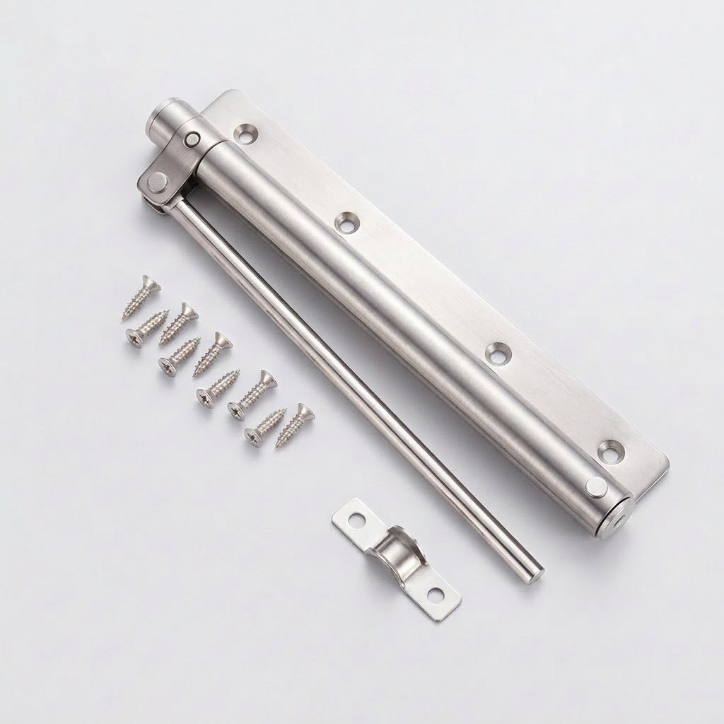 Federtürschließer für Innentüren bis 20 kg, 4 Stufen, Edelstahl -    Zorenza