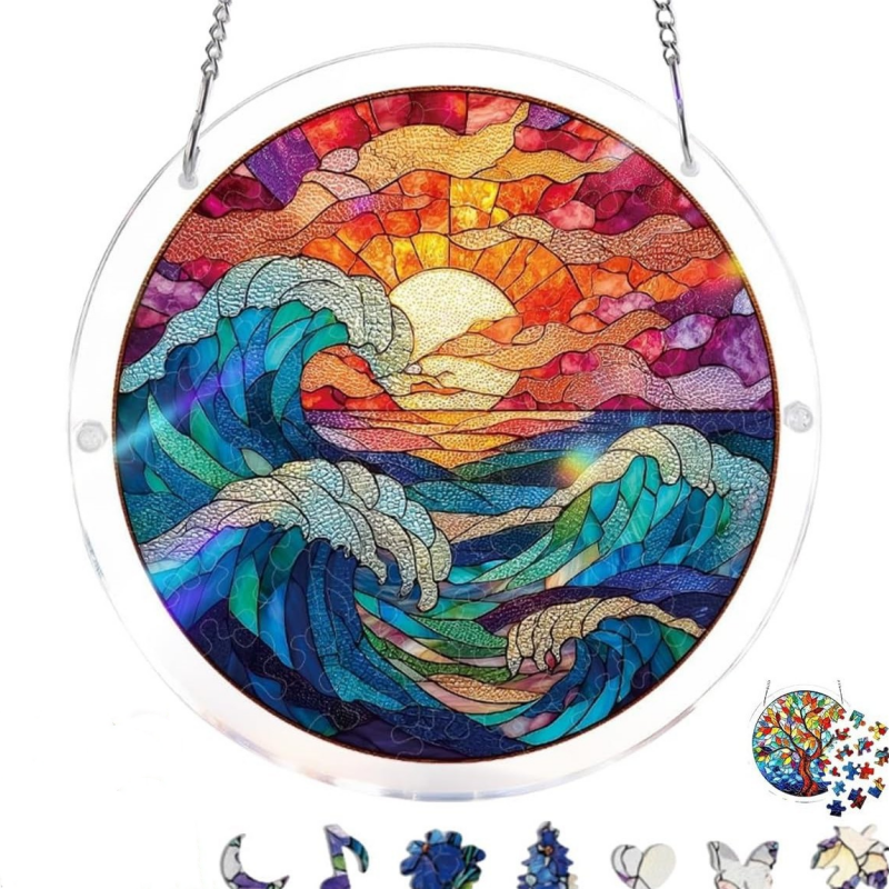 Sonnenfänger Acryl rund 18,8 cm – Farbspektrum-Design -    Zorenza