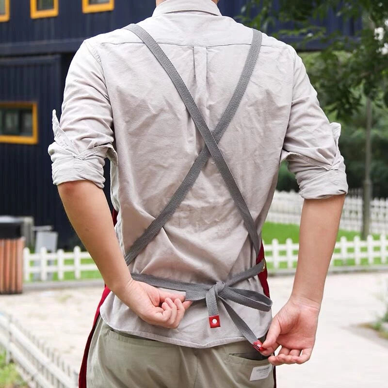 Canvas-Arbeitsschürze – Kreuzträger mit mehreren Taschen -    Zorenza
