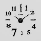 DIY Wanduhr 3D mit selbstklebenden Ziffern, Schwarz, Ø 40–120 cm -    Zorenza