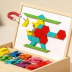 Magnetische Holzbausteine mit Musterkarten - Zorenza