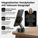 Handyhalter Magnetisch Faltbar – Sicherer Halt mit Vakuum-Saugnapf -    Zorenza