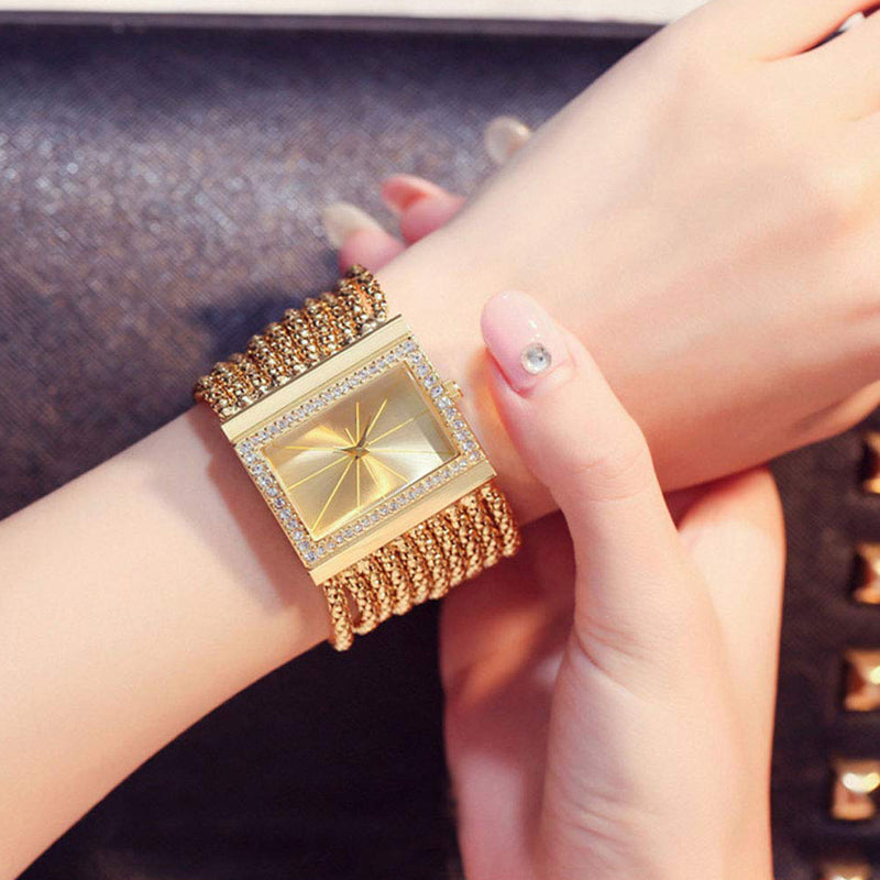 Damenuhr mit Strass-Zifferblatt und Mesh-Armband -    Zorenza