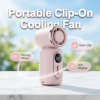 Clip-Ventilator tragbar mit LED-Display -    Zorenza