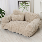 Plüsch-Haustiersofa mit erhöhtem Rand und Kissen – 4 Farben Zorenza