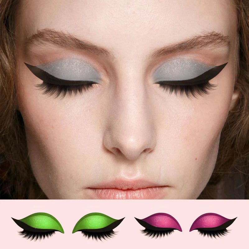 Augen-Makeup Patch mit Lidschatten und Wimpern -    Zorenza
