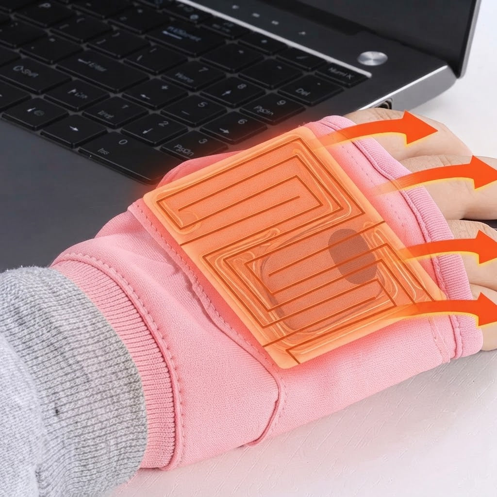 Beheizbare Handschuhe Halbfinger mit 360° Wärme -    Zorenza