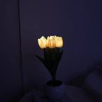 Tulpen-LED-Tischlampe im Keramiktopf – Warmes Dekorlicht Zorenza
