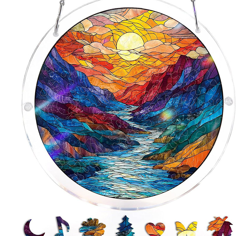 Sonnenfänger Acryl rund 18,8 cm – Farbspektrum-Design -    Zorenza