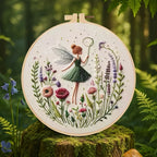 Stickset Feenmädchen – Komplettes Anfänger-Set mit Rahmen Zorenza