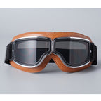 Motorradbrille Vintage-Design mit verstellbarem Gummiband -    Zorenza