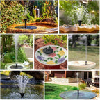 Solar-Springbrunnen mit 4 Düsen für Garten und Teich -    Zorenza