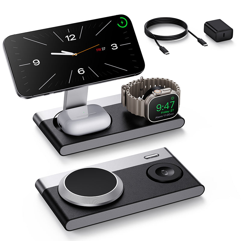 Ladestation 3-in-1 faltbar magnetisch für Smartphone Watch Earbuds -    Zorenza
