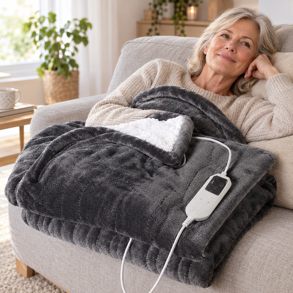 Heizdecke Flanell mit 9 Heizstufen -    Zorenza