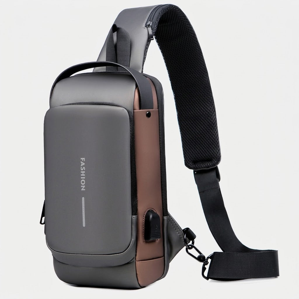Sling Bag mit USB-Ladeanschluss, Brusttasche für Tablets bis 9,7 Zoll -    Zorenza