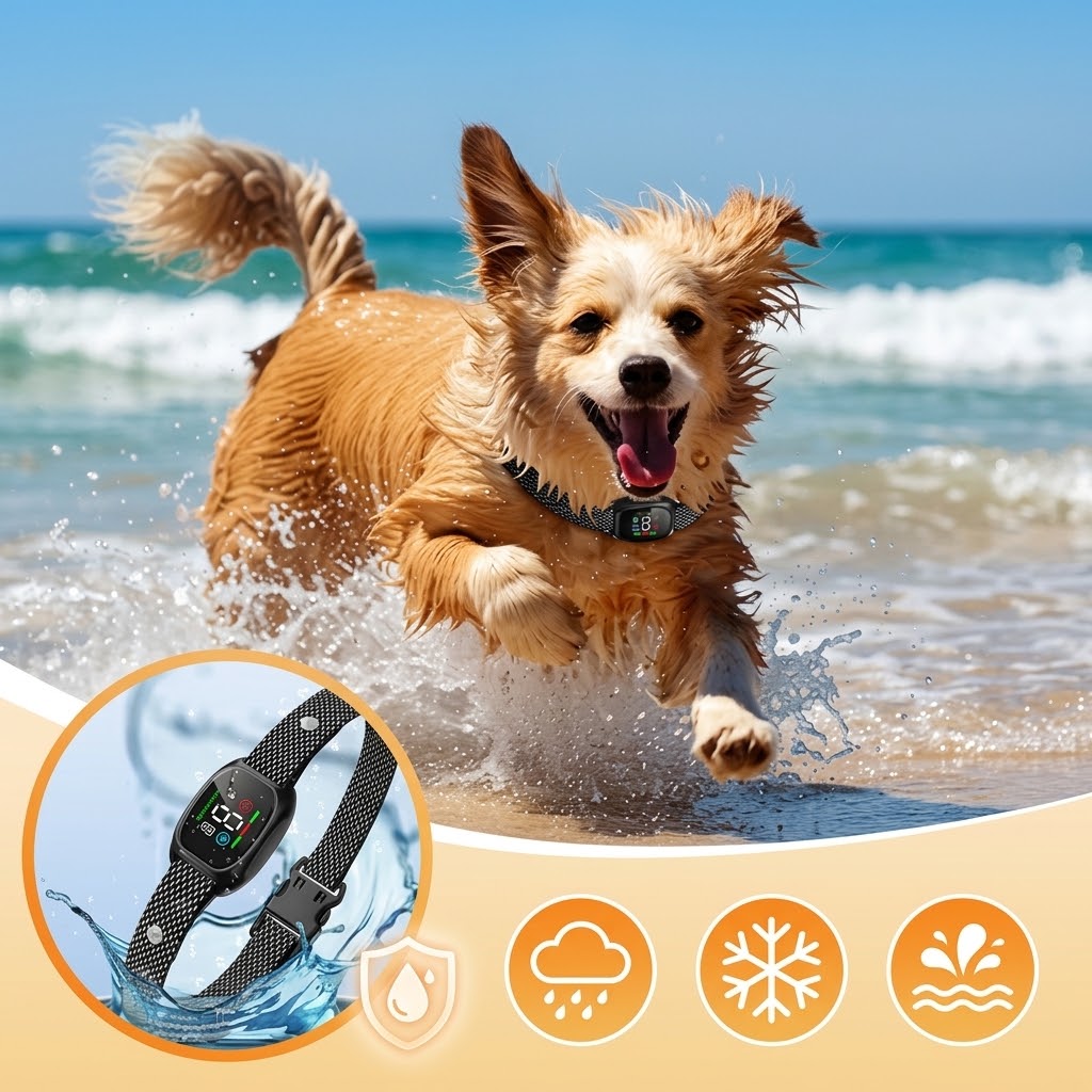 Antibellhalsband ohne Strom mit Ton & Vibration, 8 Empfindlichkeitsstufen, IP67 -    Zorenza