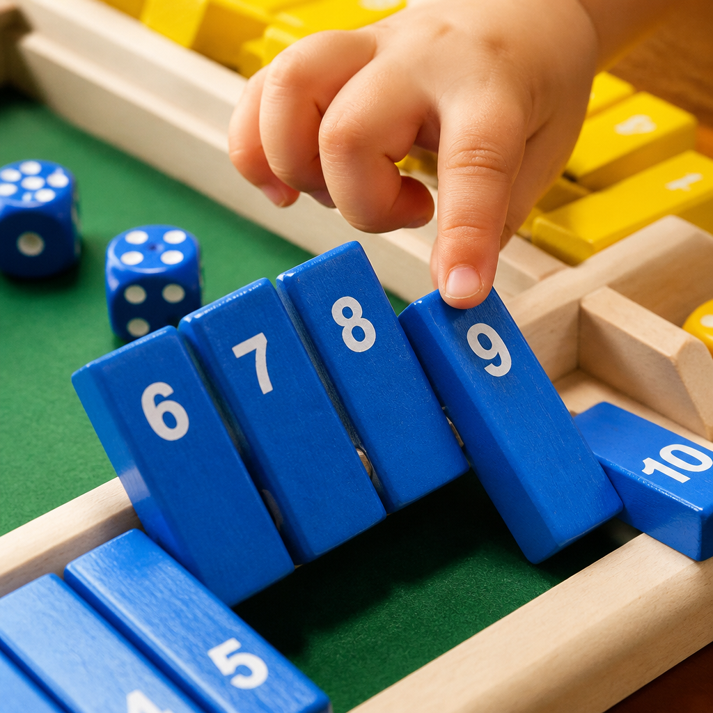 Würfelspiel Holz Shut the Box für 4 Spieler -    Zorenza