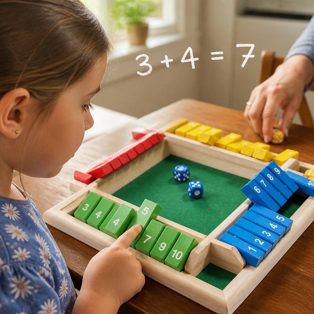 Würfelspiel Holz Shut the Box für 4 Spieler -    Zorenza