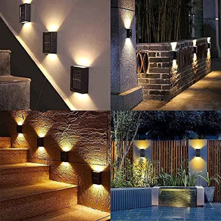 LED Solarwandleuchte Warmweiß IP65 – Kabellos für Garten und Terrasse -    Zorenza