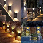 LED Solarwandleuchte Warmweiß IP65 – Kabellos für Garten und Terrasse -    Zorenza