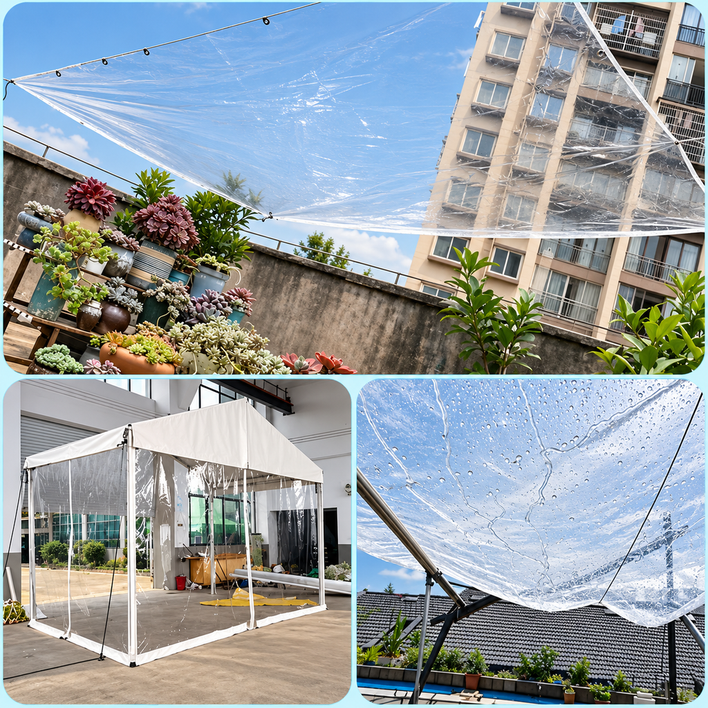 Schutzplane PVC transparent wetterfest -    Zorenza